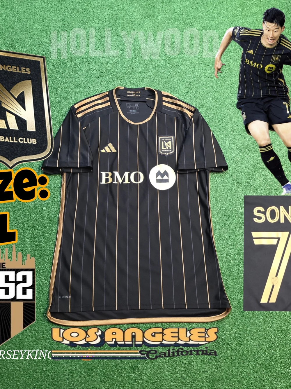 MLS Adidas LAFC Son Heung Min 2025/2026 Away Jersey Size Large Los Angeles
